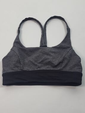 Lululemon Charcoal Gray Racerback Sports Bra Size 6